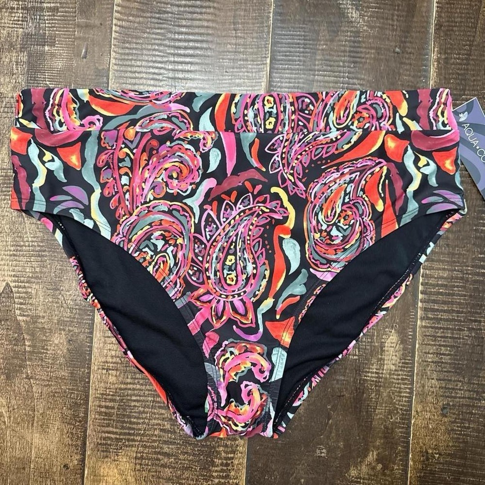 Aqua Couture Multicoloured High-Waisted Full Seat Coverage Bikini Bottoms